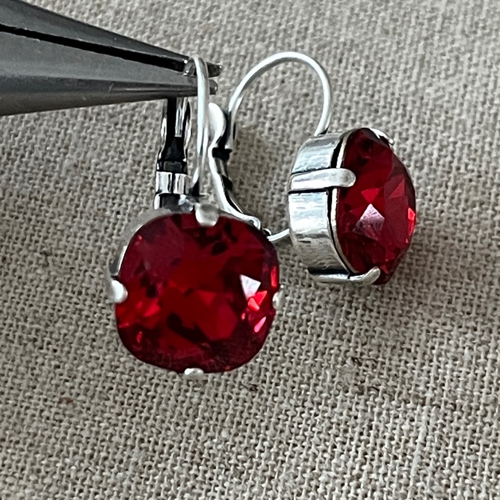 Swarovski Cushion Cut Crystal Earrings